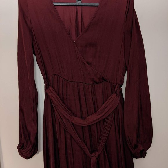 Satin Grecian Surplice Maxi Dress - Picture 3 of 6